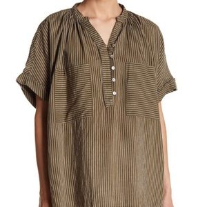 FREE PEOPLE linen blend tunic Khaki